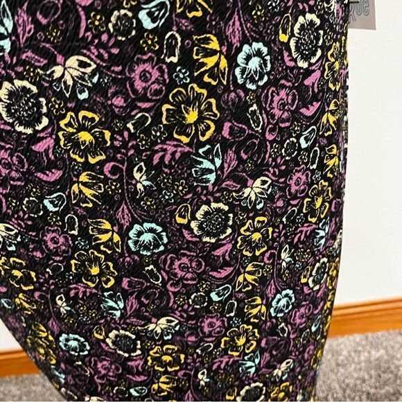 LuLaRoe floral print midi Cassie skirt - Picture 4 of 8